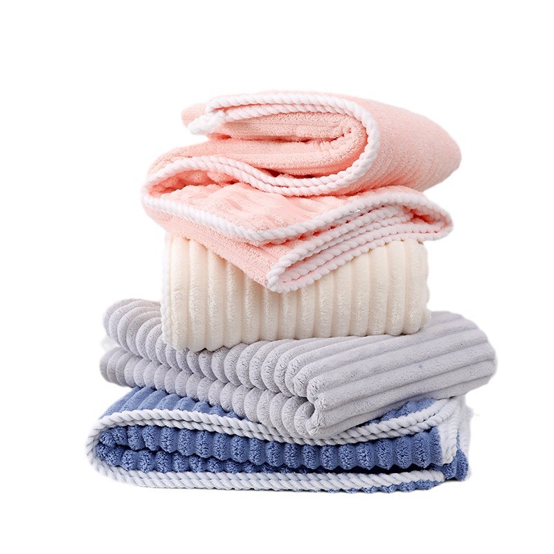 Picture of Coral Velvet Candy Strip Velvet Towel Towel Absorbs Water, Quick-Drying and Does Not Shed Hair 2024 New Face Wash and Bath Towel