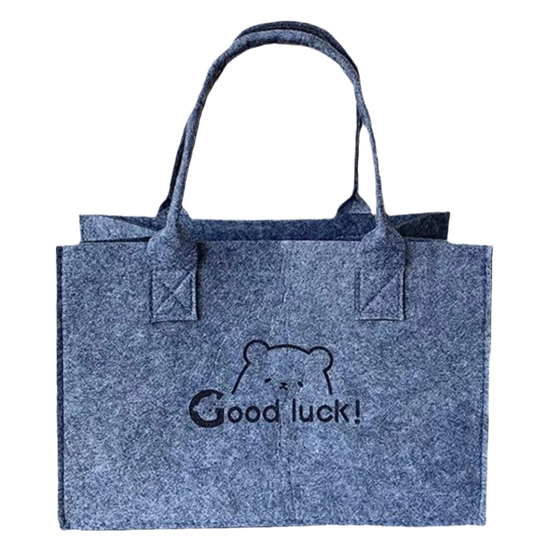 Manufacturer Wholesale New Felt Bag Shopping Tote Bag High-End Large Capacity Simple Pattern Felt Tote Bag