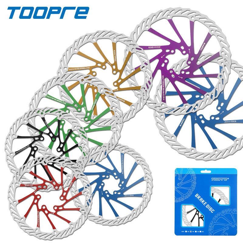 Toopre Bicycle Disc G3/160/180/203Mm Mountain Bike Colorful Disc Brake Disc Six-Nail Brake Pads