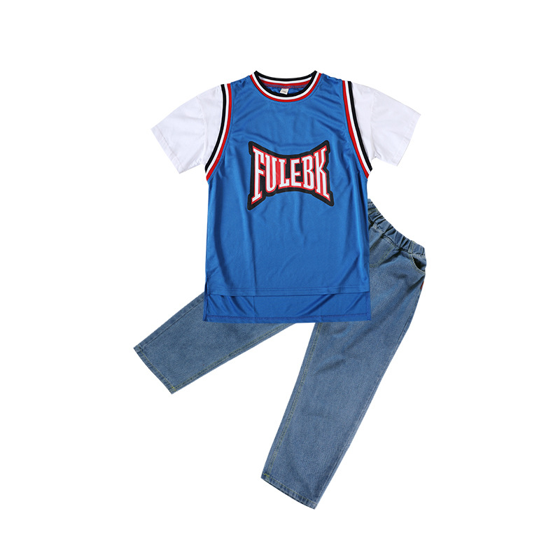 Picture of Children's Hip-Hop Fashion Clothes Boys' Hip-Hop Fashion Suit Trendy Brand Women's Children's Clothing Handsome Show Costume June 1