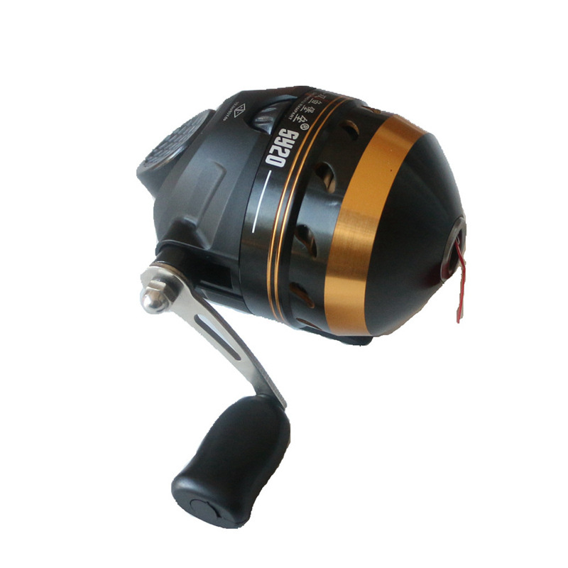 Picture of Cross-border Pisces Fortress SY20 Shooting Fish Wheel Metal Front Cover Slingshot Wrist Fish Dart Wheel Enclosed Inner Wheel Fishing Line Wheel