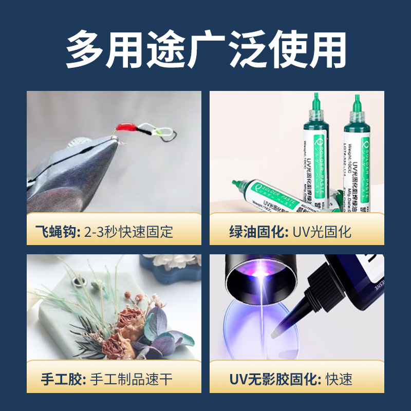 Picture of UV curing light road Ya fly hook UV shadowless glue PC green oil resin special quick drying led UV lamp scientific research
