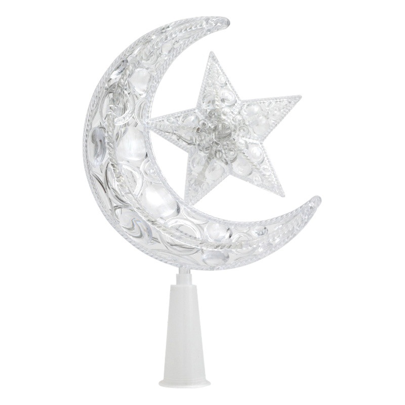Cross-Border Wholesale Star and Moon Decoration Tree Top Star Vertical Five-Pointed Star Christmas Decoration Supplies Holiday Creative Pendulum