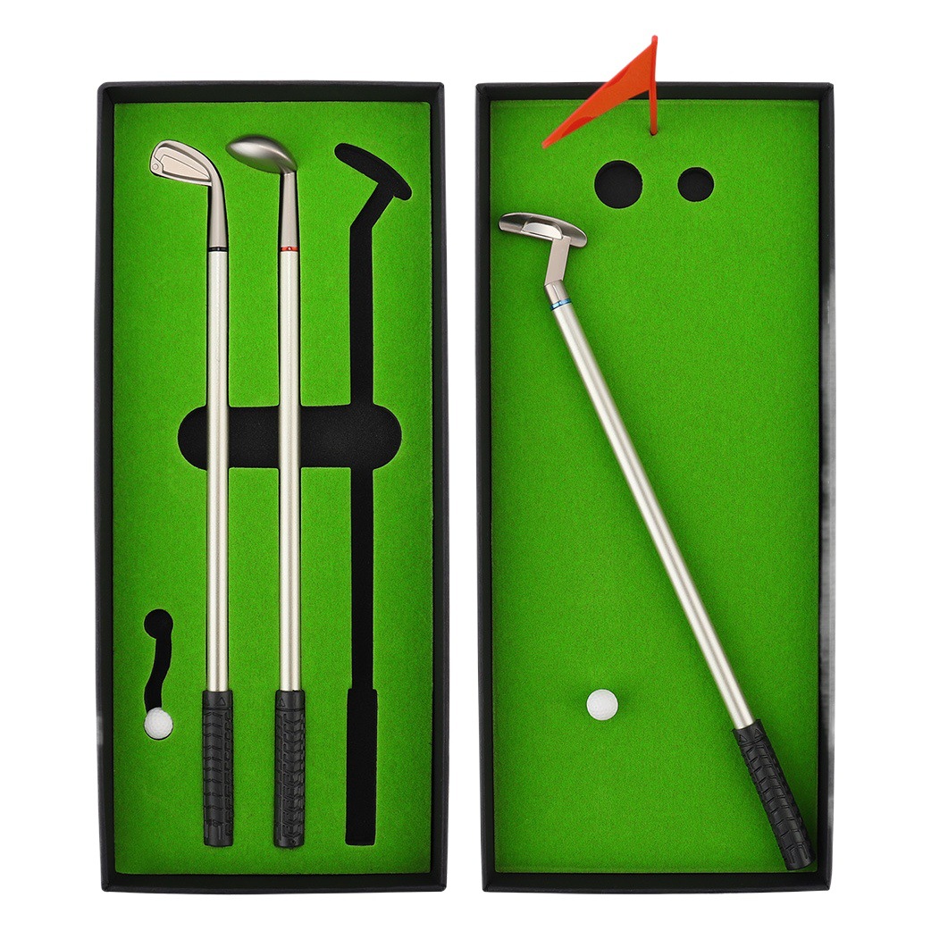 Golf club pen set mini desktop golf course creative business gifts golf theme stationery