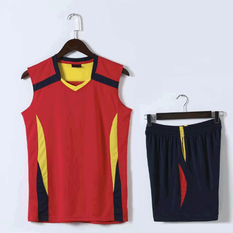 Picture of Volleyball Uniform Suit for Men and Women, Quick-Drying Round Neck Sports Ball Clothing, Competition Volleyball Team Uniform, Wholesale Printed Number