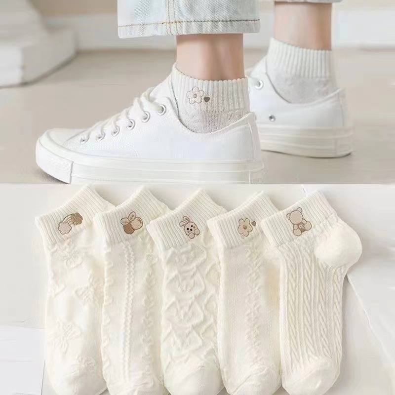 Picture of Socks women's summer thin bear boat socks ins sports men's spring and summer socks breathable with invisible socks wholesale