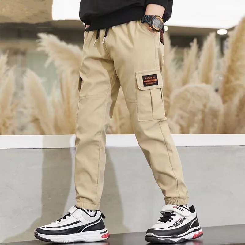 Boys' Trendy Brand Foot-binding Coultery Pants for Boys Spring and Autumn Children's Trendy Pants for Boys Casual Trousers