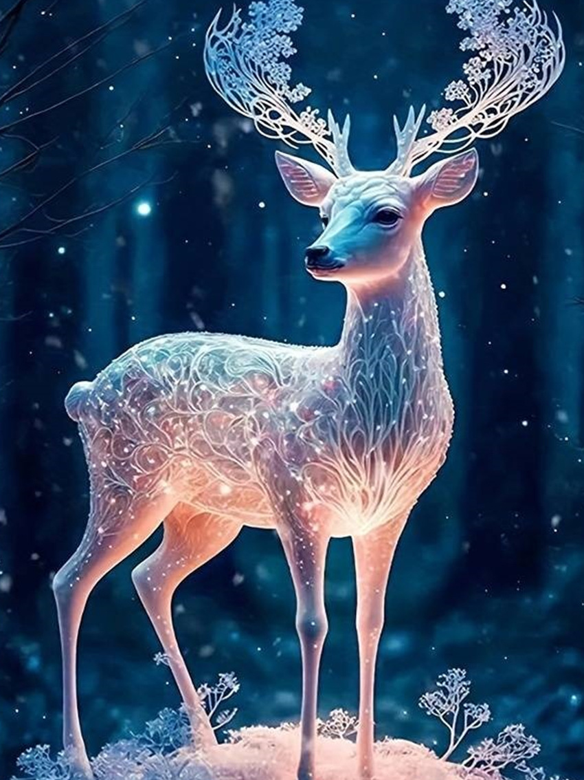 Picture of Foreign Trade Cross-Border 5D Animal Scenery Full of Diamonds DIY Diamond Embroidery Full of Diamonds Rubik's Cube Round Diamond Craft Decorative Painting Diamond Painting