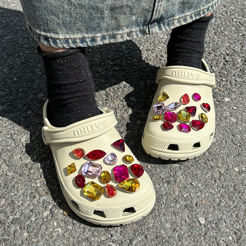 Cave shoes shoes flower accessories diy material cross color three-dimensional crystal diamond shoe buckle jewelry cross-border wholesale