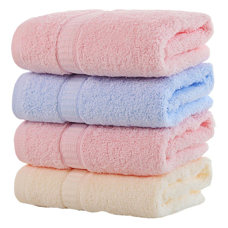 Jieliya towel flagship store 6717 pure cotton soft absorbent plain cotton towel embroidery logo factory wholesale