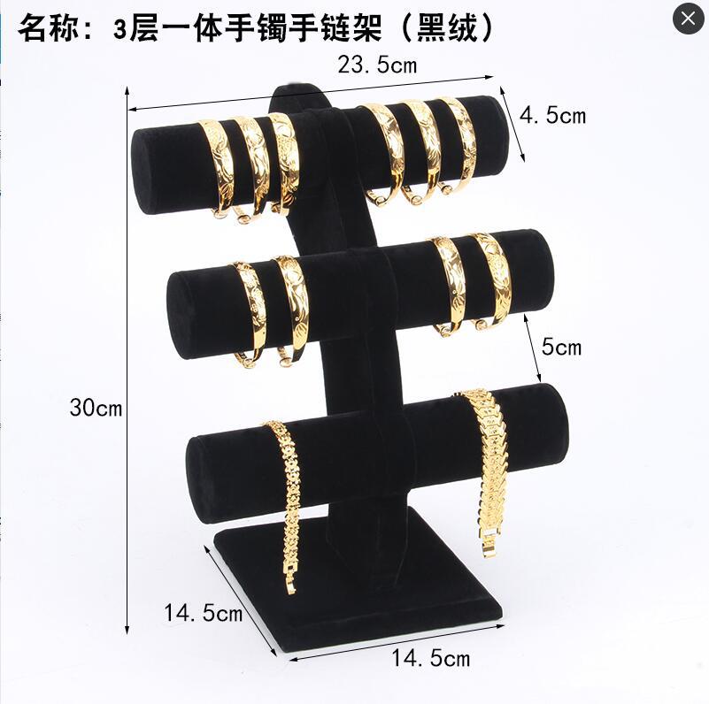 Three-Layer Integrated Jewelry Storage Rack Bracelet Holder Watch Stand Bracelet Display Rack Art Style