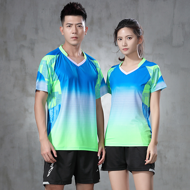 Picture of Badminton sportswear suit new quick-drying breathable round neck tennis table tennis uniform training team uniform custom printing
