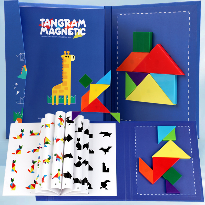 Picture of Magnetic jigsaw puzzle children's jigsaw puzzle primary school students first grade colorful jigsaw puzzle early childhood education educational wooden toys