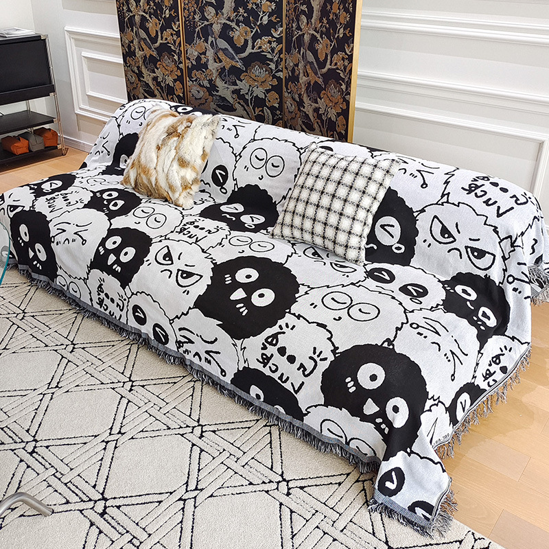 Picture of Nordic Ins Style Sofa Towel Full-cover Cloth One-piece Sofa Cushion Camping Blanket Full-cover Universal Cover Towel Sofa Cover