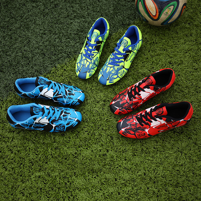 Cross-border 163 spike children's football shoes outdoor primary and secondary school students broken nail training shoes youth sports shoes batch