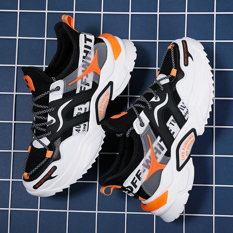 Picture of Flying Weaving Breathable Shoes Men's 2025 Korean Thick-soled Torre Shoes Trendy sneaker Cross-border Foreign Trade plus size Running Shoes