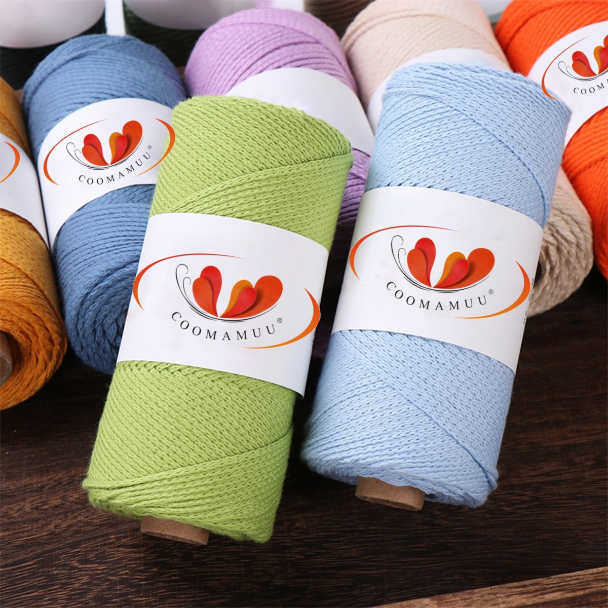 150g Hollow Cotton 2mm Round Strand Yarn Braided Round Rope Crocheted Bag DIY Hat