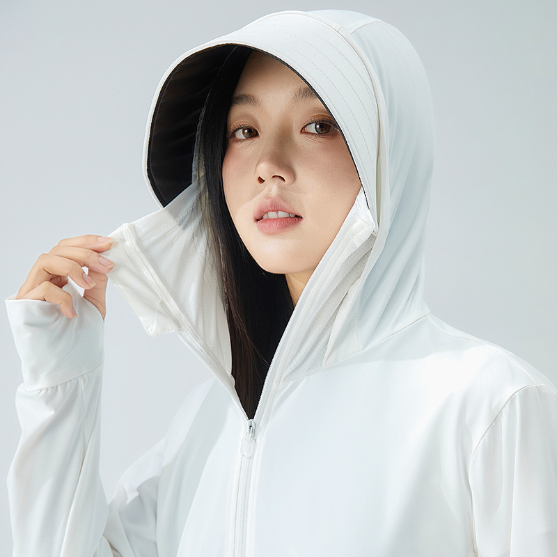 Summer Outdoor Lightweight Sun Protection Clothing for Women, Lightweight, Breathable, Anti-Uv, Removable Large Brim Ice Silk Sun Protection Clothing for Women