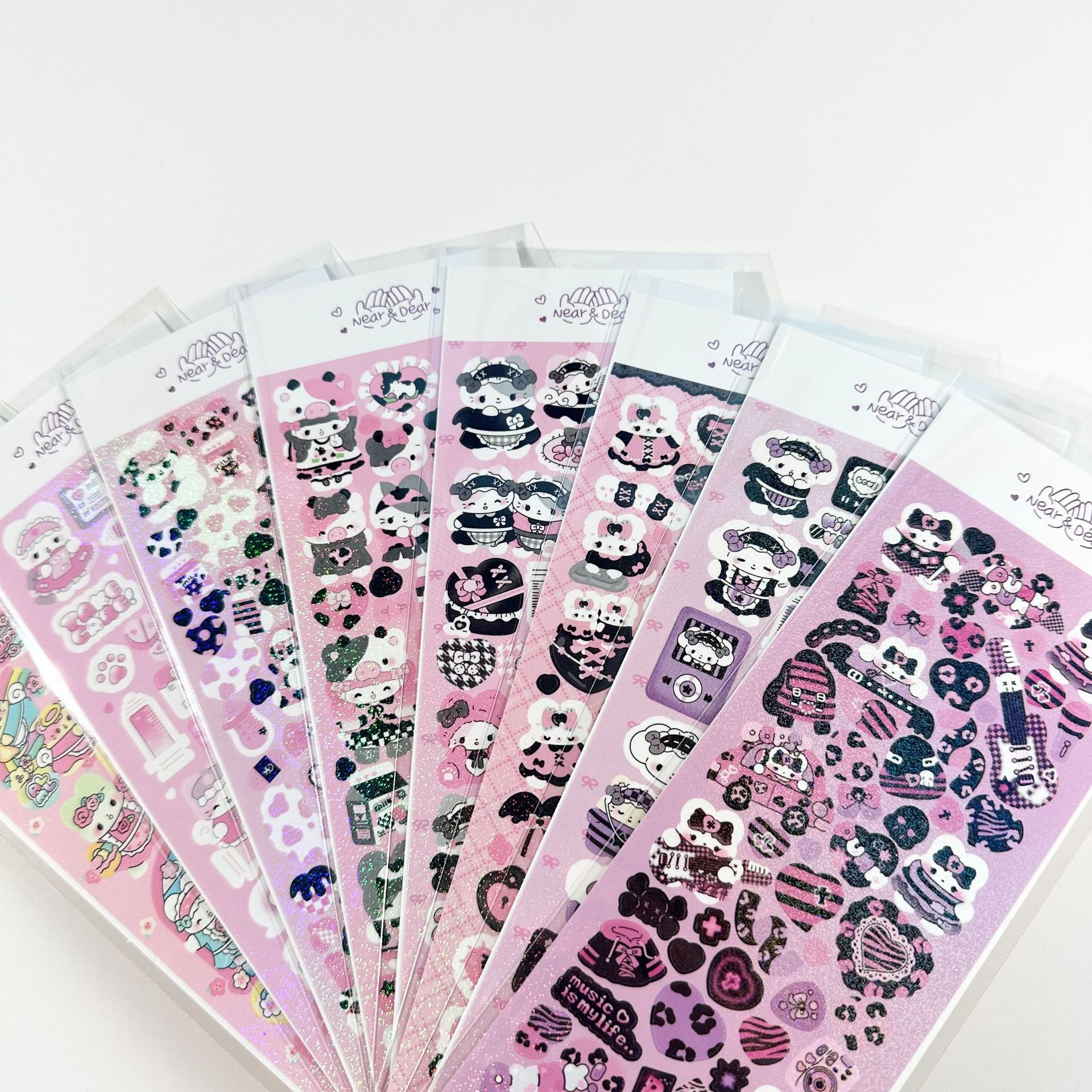 Picture of South Korea Explosions High Color Value Goo Card Stickers Korean Laser Cute Cartoon Animal Hand Account Stickers Cheap Wholesale