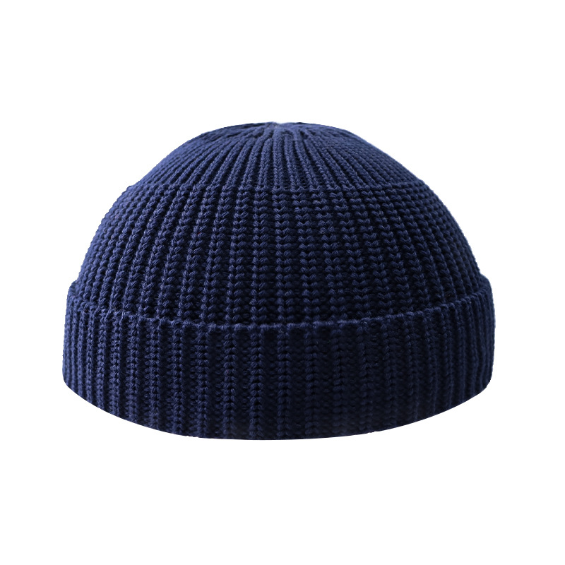 Picture of Cross-border Autumn and Winter Solid Color Light Plate Knitted Hat Warm Wool Hat Men's Trendy Brand Women's All-match Dome Guapi Hat Cold Hat
