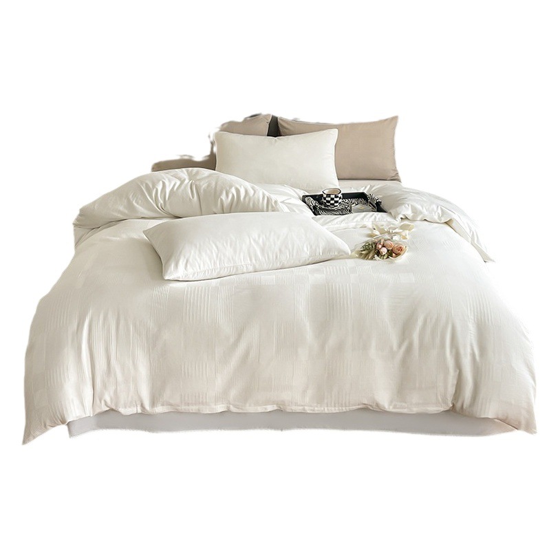 60-Count Long-Staple Cotton Bed Four-Piece Set Pure Cotton Accessible Luxury Classy Bedding Classy Quilt Cover Bed Bed Sheets Three-Piece Set