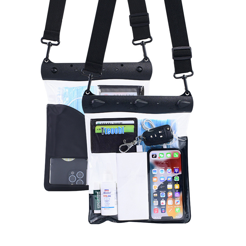 Picture of Tebile sundries storage bag mobile phone waterproof bag shoulder messenger bag rain-proof touch screen photo swimming floating bag