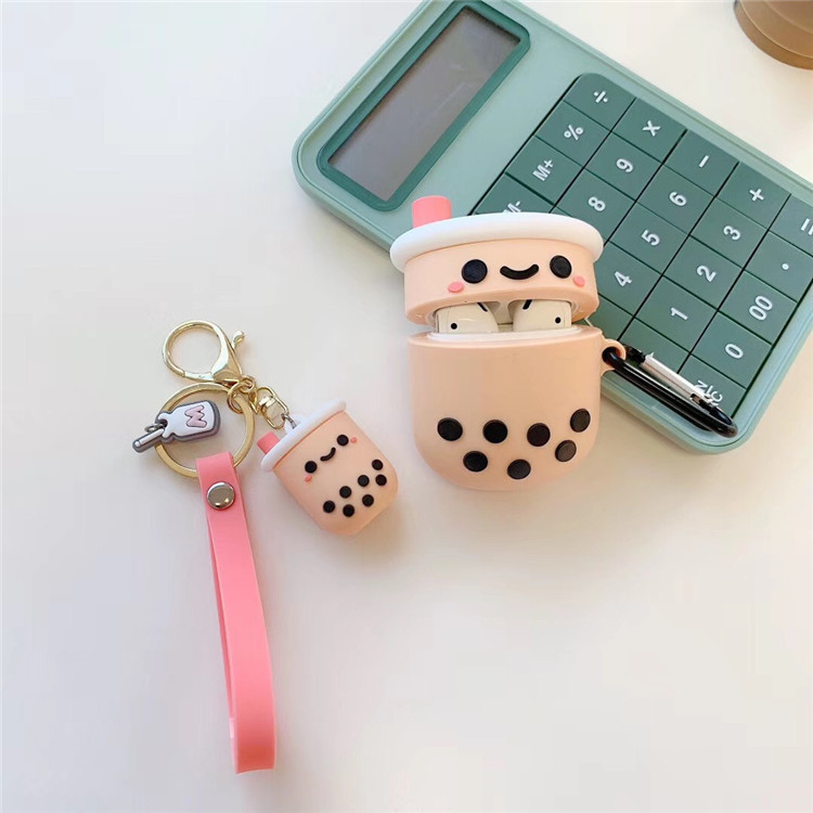 Cute Milk Tea Cup Lanyard Keychain Pendant Suitable for Bag Decoration, Key Ring Chain, Mobile Phone, Cute and Creative Pendant for Women