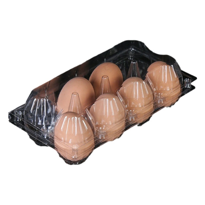 Thickened plastic egg 8 egg tray packaging Pet transparent egg box blister packaging box bottom tray manufacturers wholesale