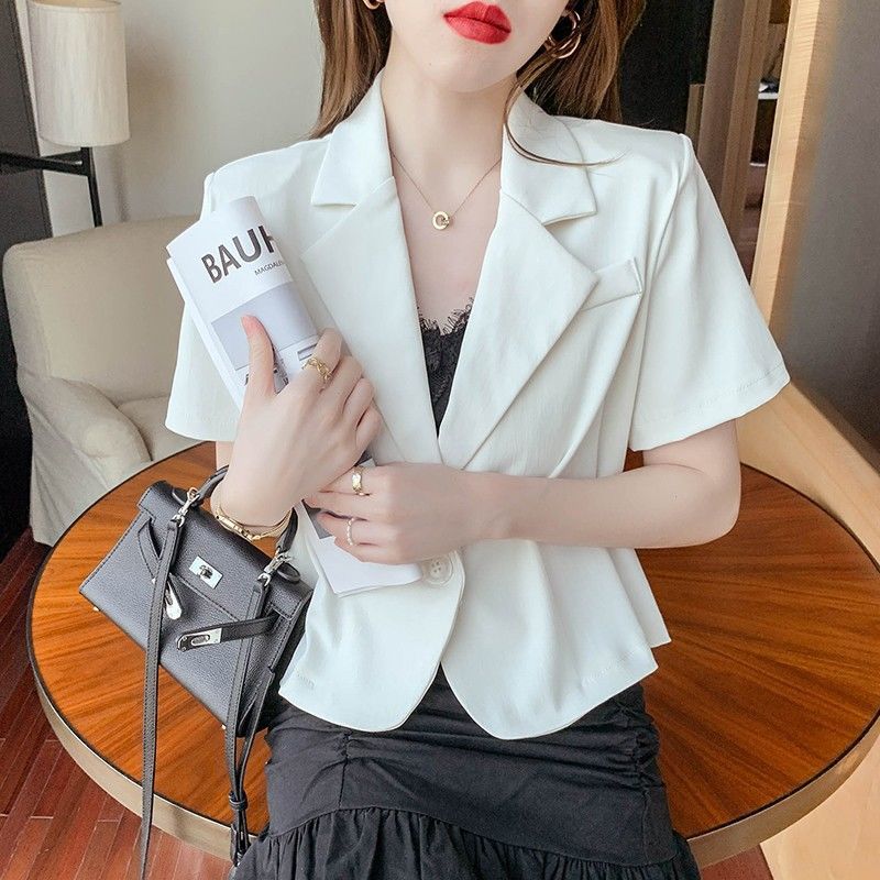 Picture of 2023 New Design Sense Short-sleeved Small Suit Jacket Women's Summer Thin Fashionable Casual All-match Suit Short Top