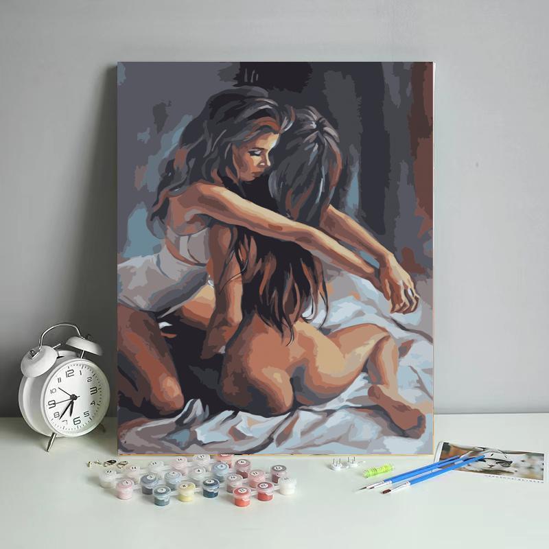 Picture of DIY Digital Oil Painting Factory Human Art Amazon Fba Batch Shopify Cross-Border Foreign Trade Wholesale