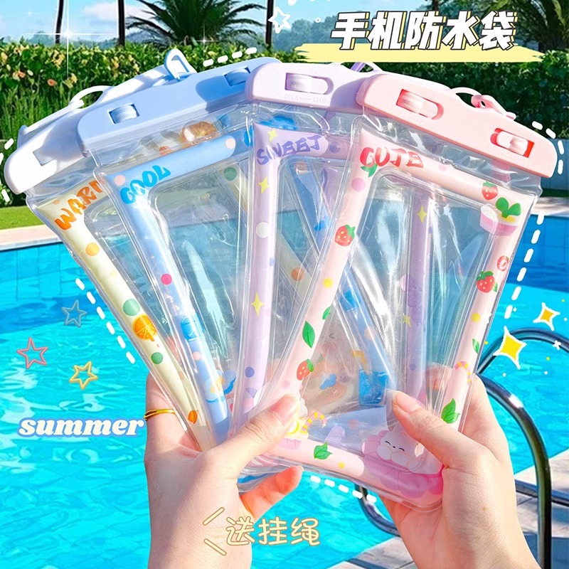 Mobile Phone Waterproof Bag Touch Screen Cute Swimming Diving Photo Rainy Day Mobile Phone Case Transparent Sealed Bag Dust Bag