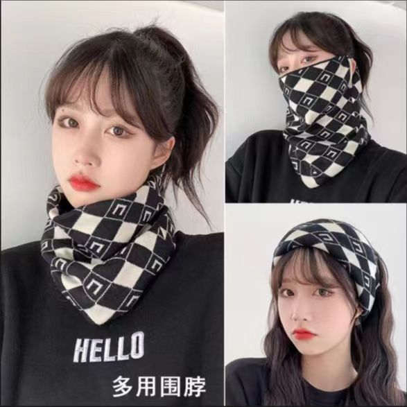 Ear mask autumn and winter women's multi-functional scarf riding warm cold-proof Korean style all-match collar headscarf cross-border wholesale