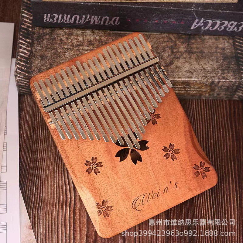 Picture of Thumb Piano 17-Tone Kalimba Kalimba 21-Tone Kalimba Finger Piano Instrument Solid Wood Rainbow Model