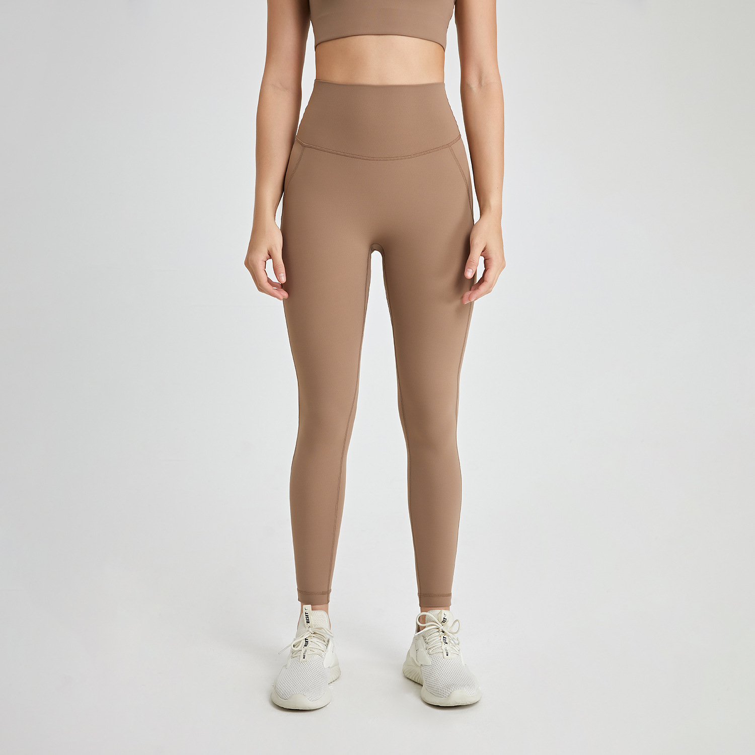 Picture of No-Wearing Underwear Zero Sense One-Piece Yoga Pants Seamless Naked Sense Back Pocket Peach Hip Tight Sports Fitness Pants