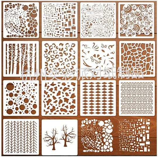 Supply pet painting template scratch painting plastic template laser engraving hollow decoration children's hand-painted jewelry