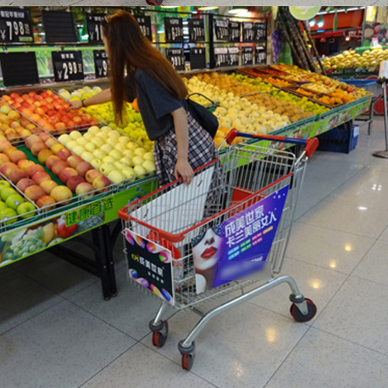 Picture of Shopping cart brand supermarket billboard car body side advertising picture brand trolley brand shopping cart Billboard