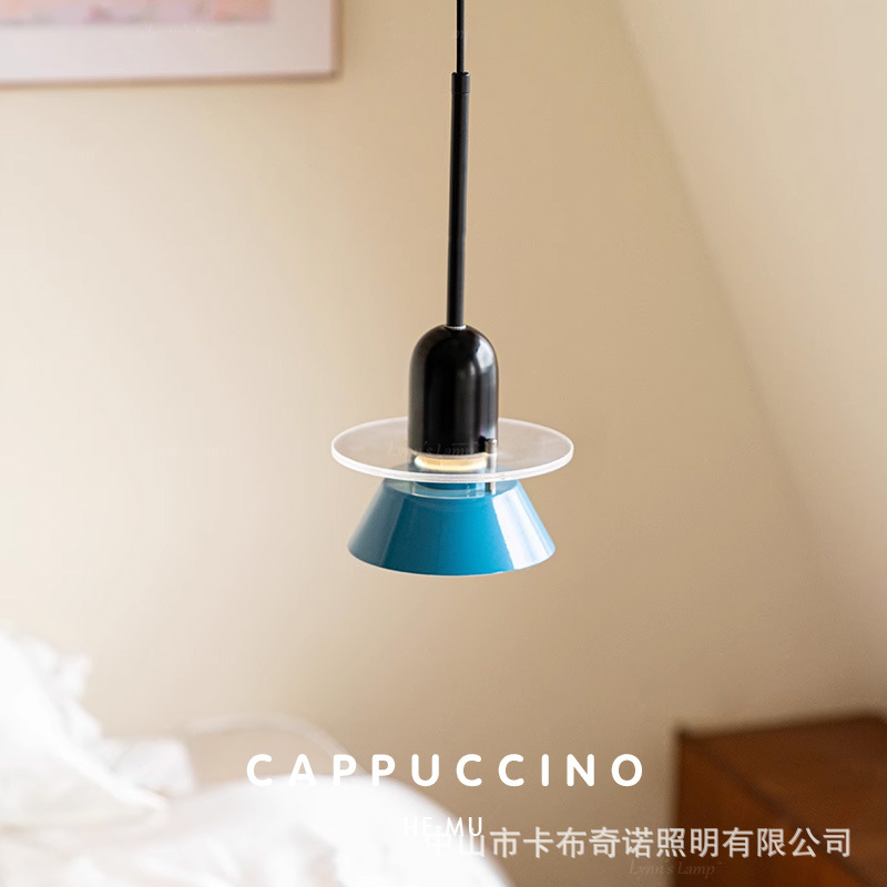 Picture of New Master Bedside Long Line Small Chandelier Nordic Memphis Children's Room Color Macaron Room Entrance Line Lamp
