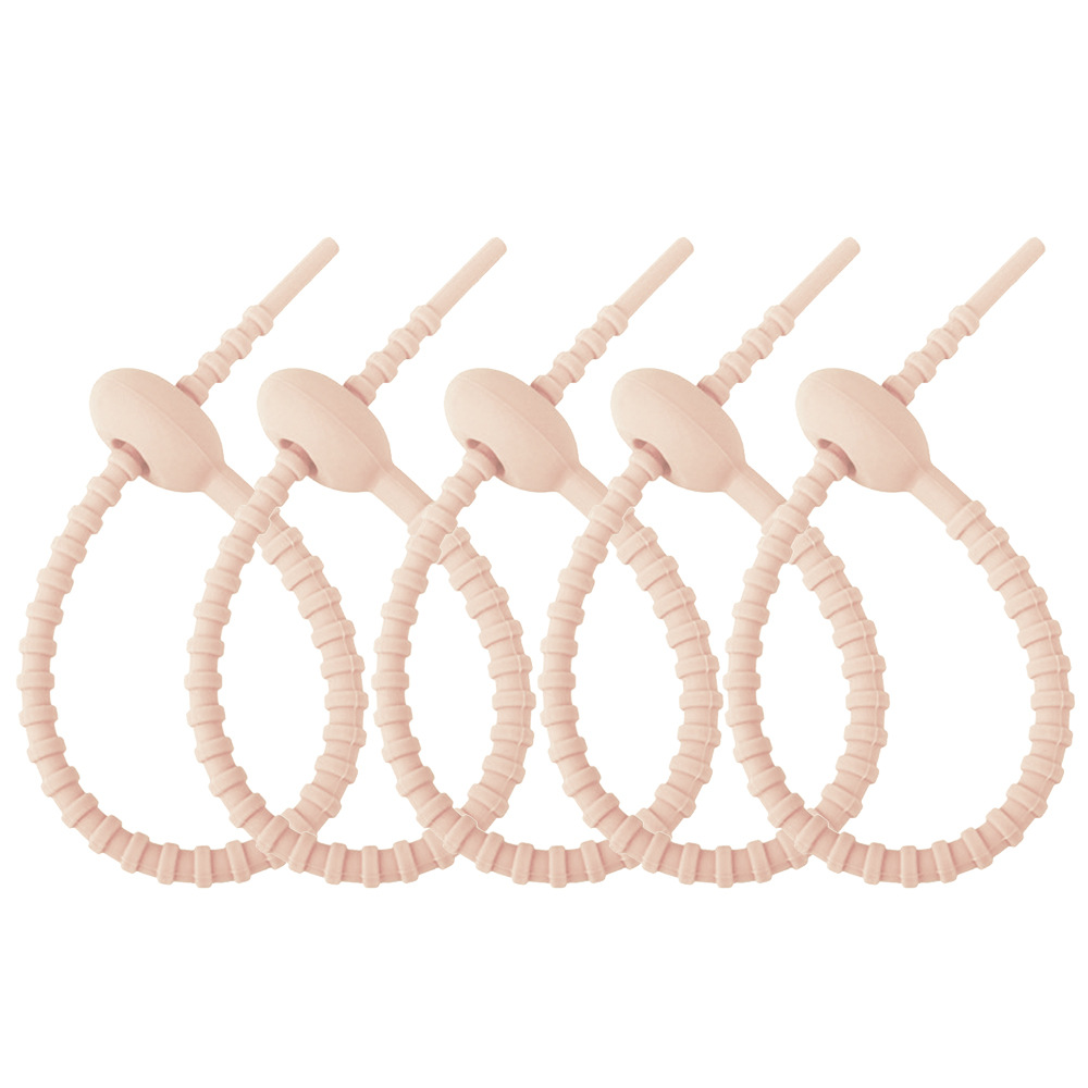Picture of 215mm silicone cable tie data line storage finishing winder DIY key chain jewelry pendant color lanyard