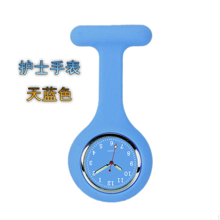 Factory supply watch wholesale 2019 Hospital fashion silicone nurse watch advertising gifts pin plastic case