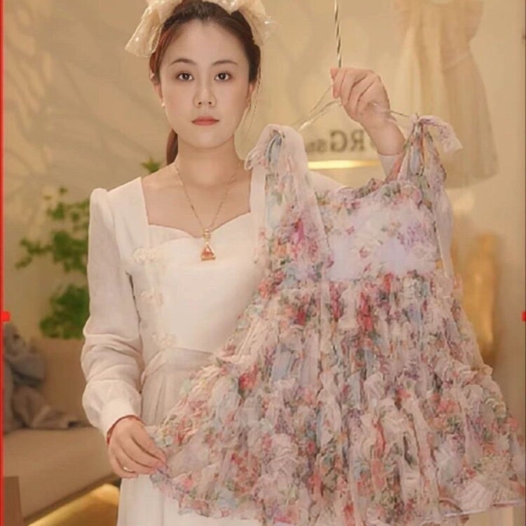 Girls' Dress Korean Style Summer Hot New Style Baby Little Girl Floral Stylish Summer Dress Sweet Princess Dress