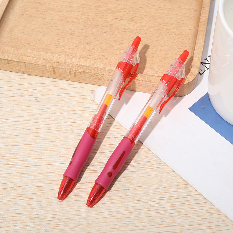 Picture of 1008 Press-Type Gel Pen Black and Red Signature Pen Office Student Stationery Portable Quick-Drying Ink