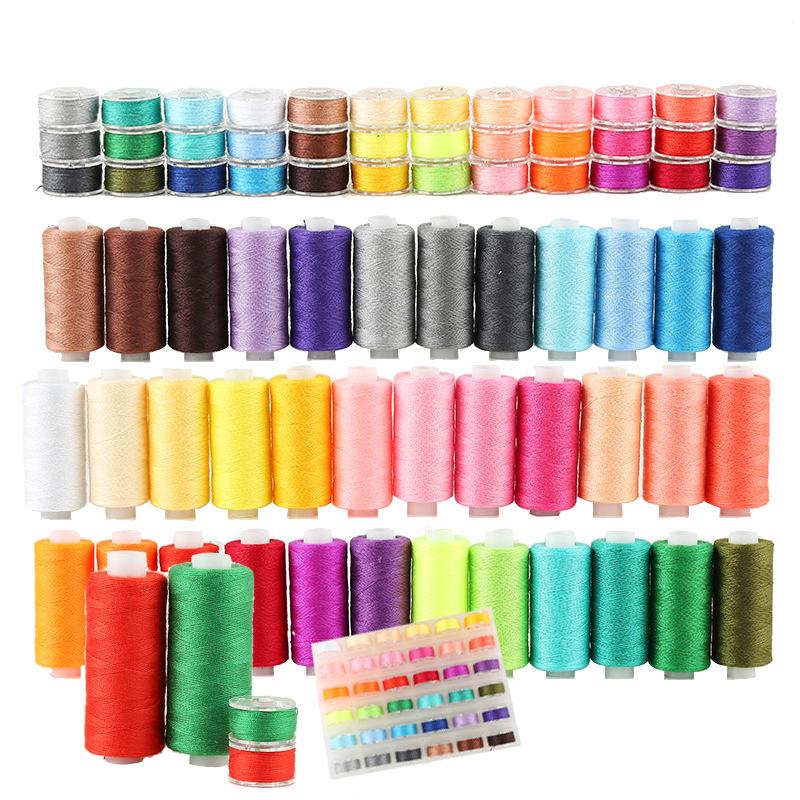 Picture of 36 color sewing thread plus 36 color bobbin suit grams plus hand sewing needle card bobbin boxed small thread hand stitching