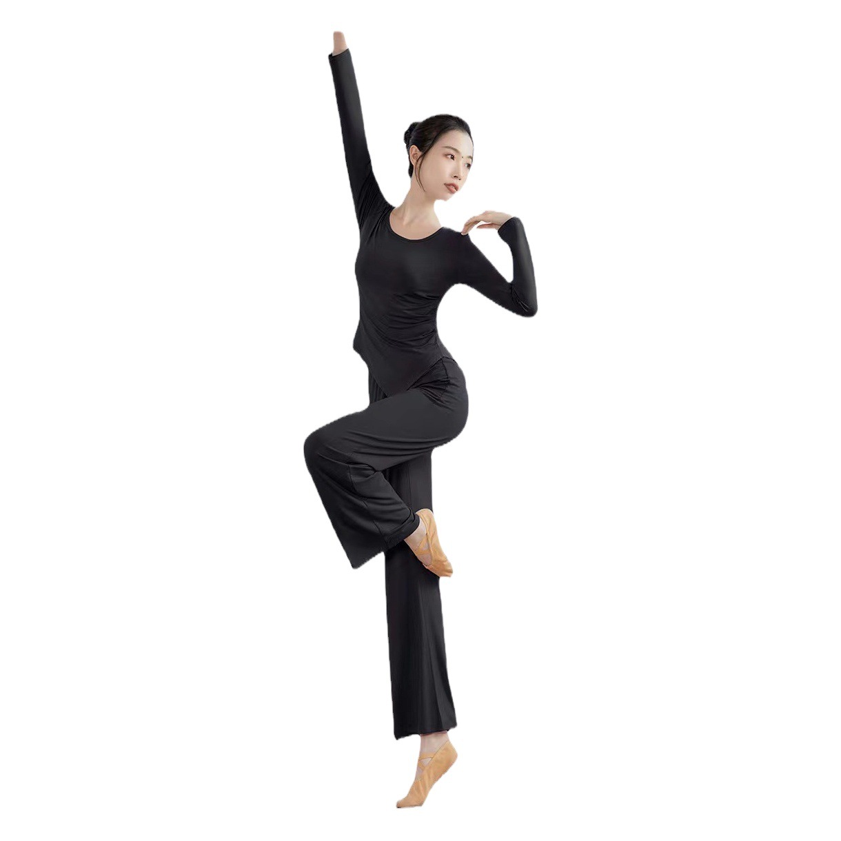 New Style Dancing Clothing Women's Slim Modal Top Classical Dance Practice Clothing Modern Wide Leg Pants Body Training Clothing