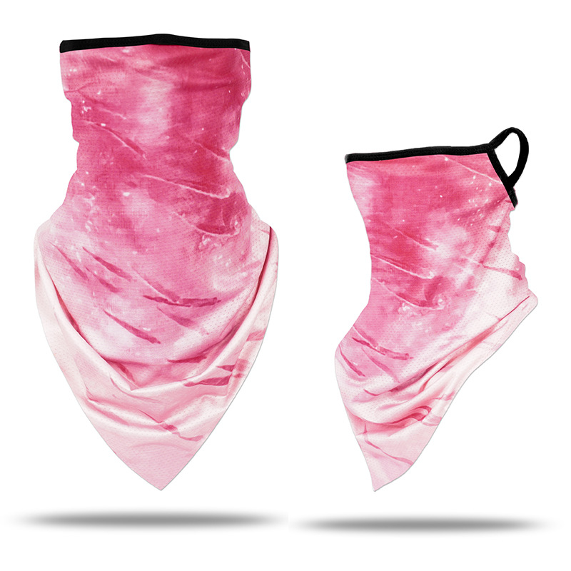 Picture of Ice Silk Ear Hanging Mask Triangle Towel Neck Set Mesh Sunscreen Outdoor Riding Fishing Windproof Scarf Men's and Women's Face Towel Summer