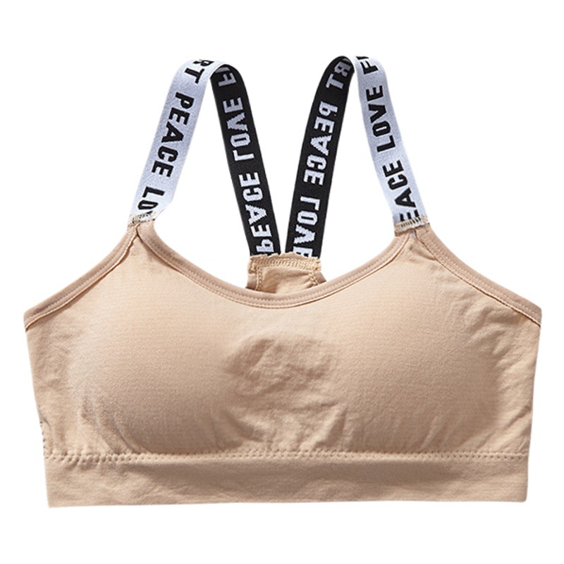 Cross-Border Letter Generation Beautiful Back and Chest-Wrapped Girl Student Outdoor Wear Sports Breathable and Comfortable Vest Tube Top Intimates for Women