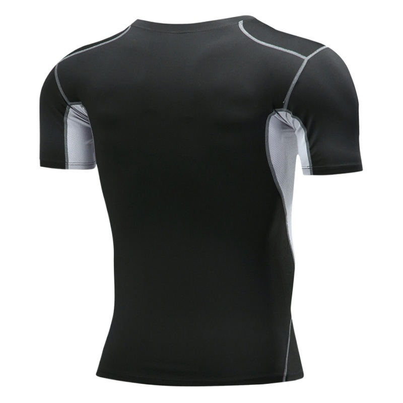 Cross-border PRO Tights Men's Quick-drying Breathable Short-sleeved Fitness Wear Outdoor Running Sweaty Crewneck Sportswear for Summer