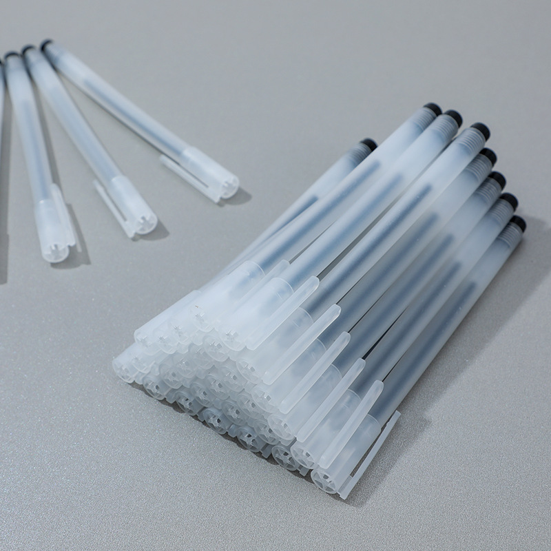 Picture of Small White Pen Gel Pen Sign Pen Transparent Frosted Student Simple Stationery Creative suit Plastic Wholesale Pen