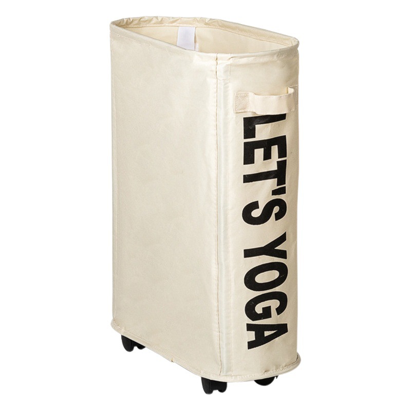 Yoga Mat Storage Rack Dirty Clothes Basket Yoga Fitness Sports Equipment Finishing Rack with Wheels Household Clothes Storage Basket