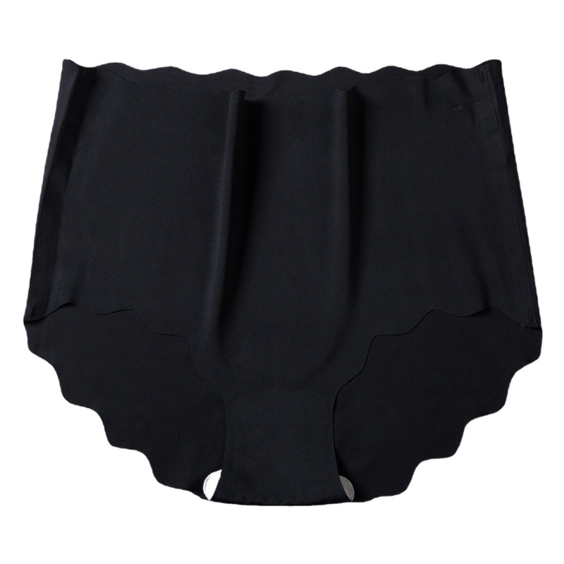 Ice Silk High Waist Underwear Women's Abdominal Tucking Traceless Large Size Solid Color Women's Underwear Cotton Crotch Breathable One-piece Underwear