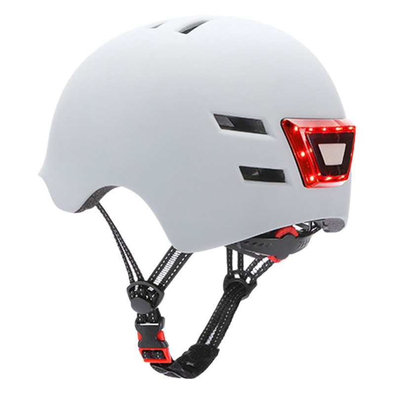 Riding Helmet with Light Scooter Safety Helmet Electric Bicycle Night Flashing Light Riding Safety Helmet
